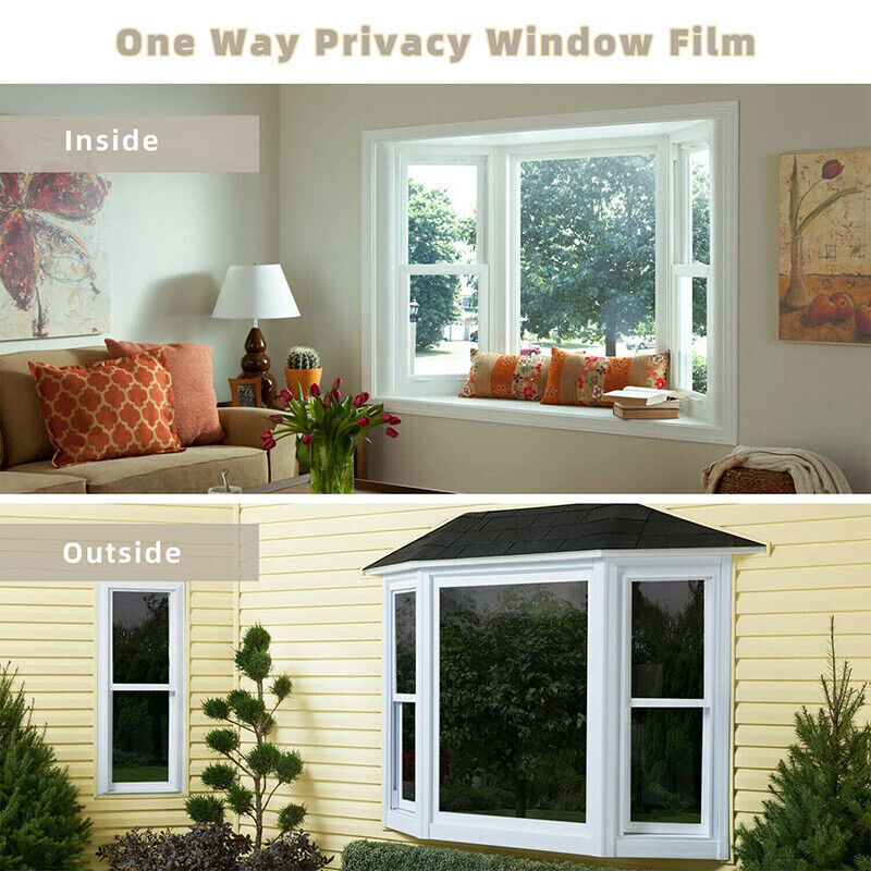 One Way Mirror Window Film Heat UV Reflective Privacy Tint Foil For